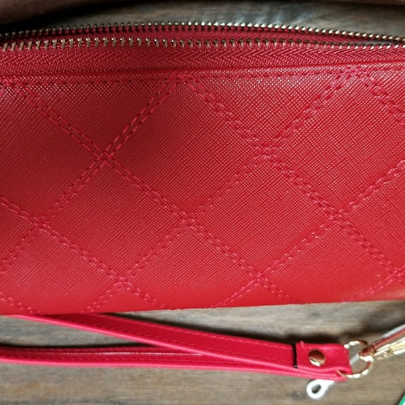 wrisrlet RED CLUTCH WALLET With handle - Picture 1 of 6