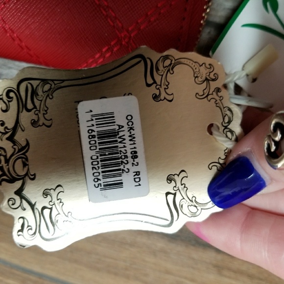 wrisrlet RED CLUTCH WALLET With handle - Picture 4 of 6