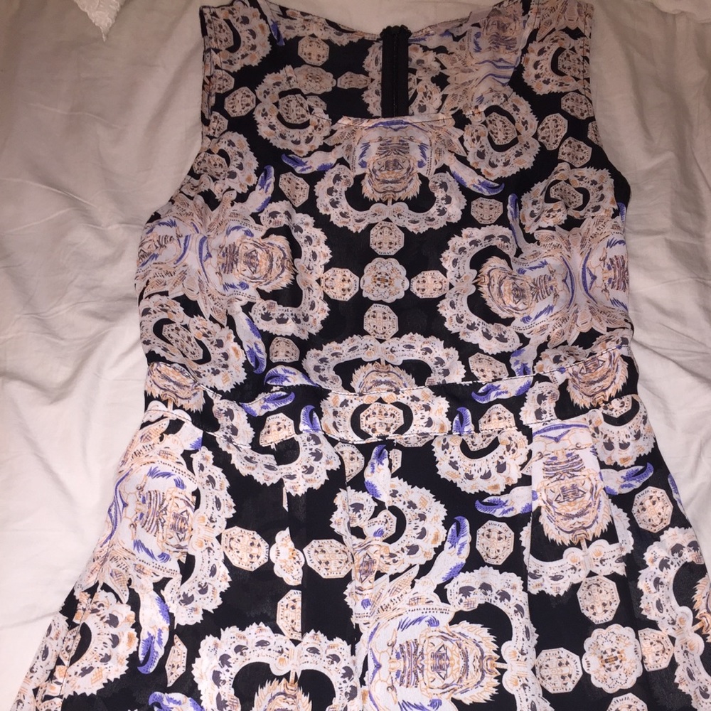 Patterned chiffon romper