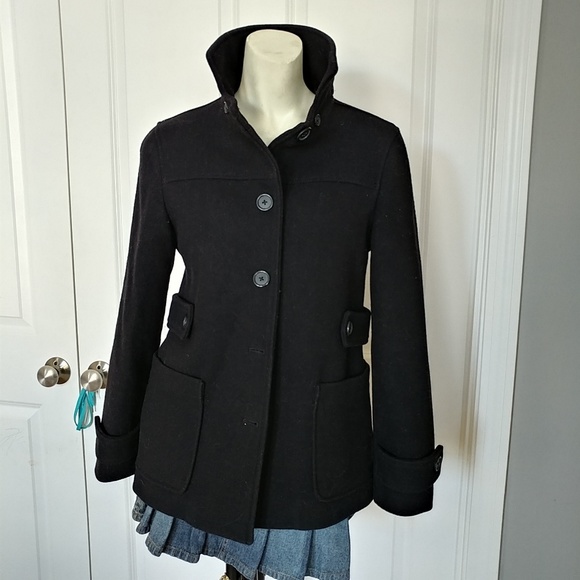 GAP Black Pea-Coat - Picture 2 of 5