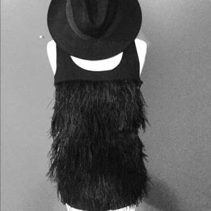 Ann Taylor (size Small) real feathers top