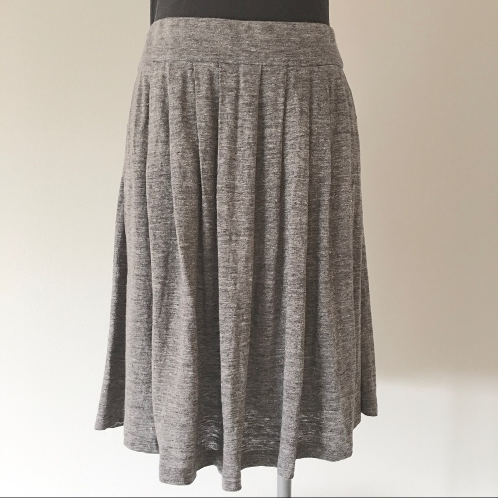 Eileen Fisher grey linen skirt EUC!