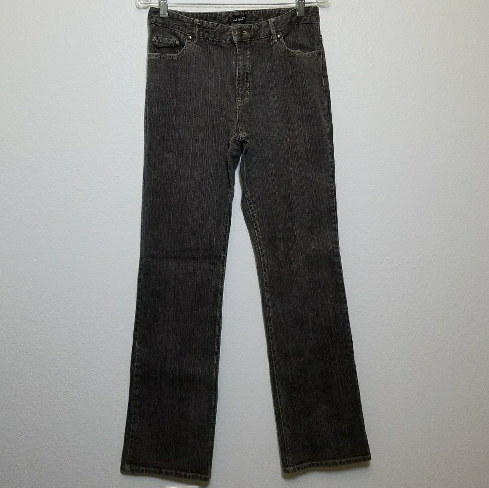 TAHARI gray boot cut jeans