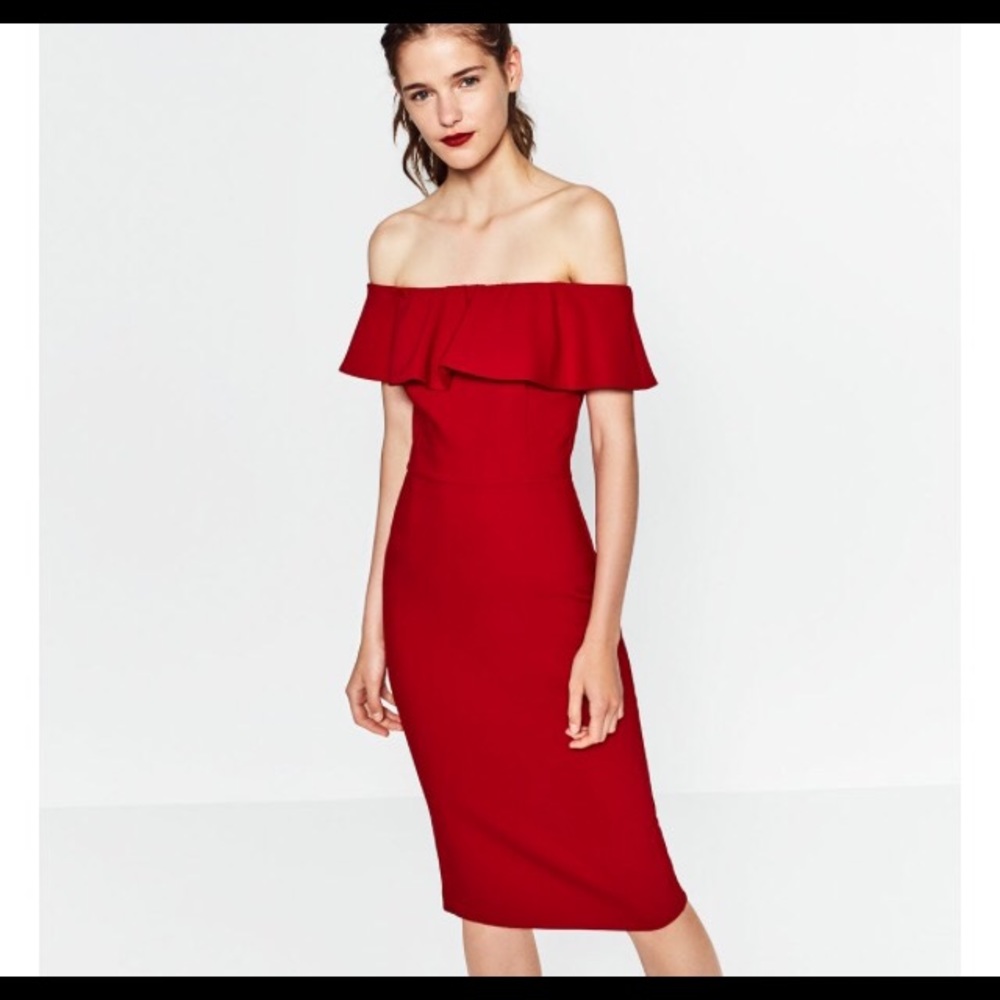 Zara Off the shoulder mid length