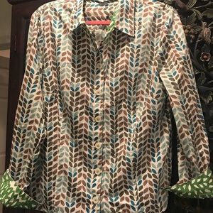 Boden classic cotton shirt w/fun reversible cuffs