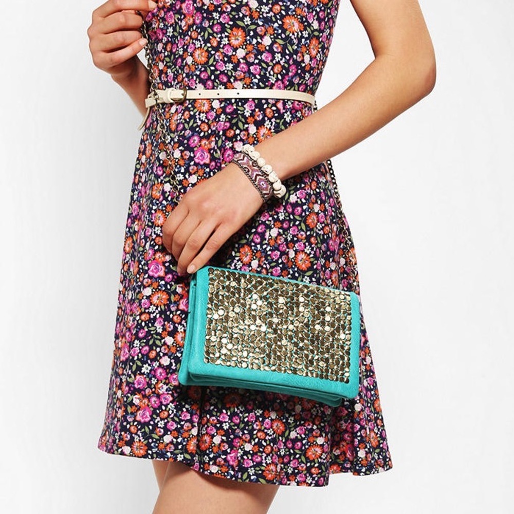 Deena & Ozzy Hammered Crossbody Bag