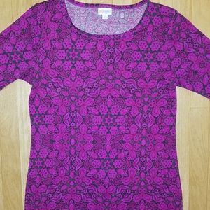 Magenta/forest green large LuLaRoe Julia