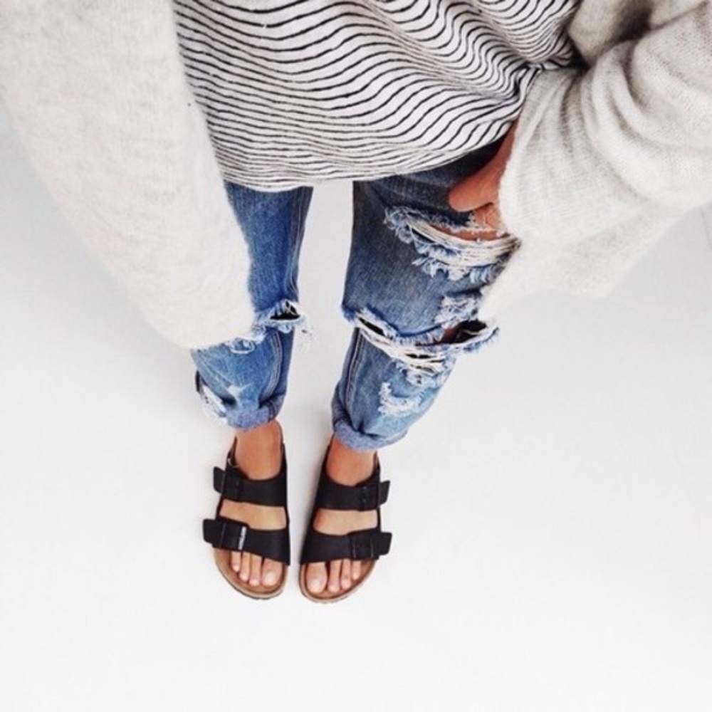 Black Suede “Arizona” Birkenstocks