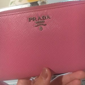 Prada zip around wallet