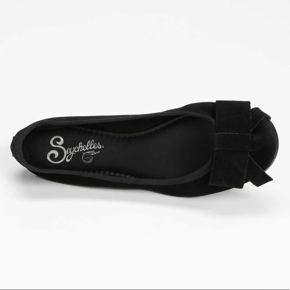 Seychelles Black Suede Ballet Flat