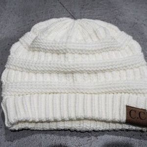 White CC beanie
