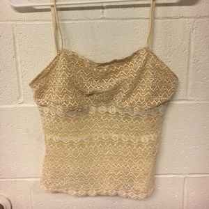 Cream see through lace