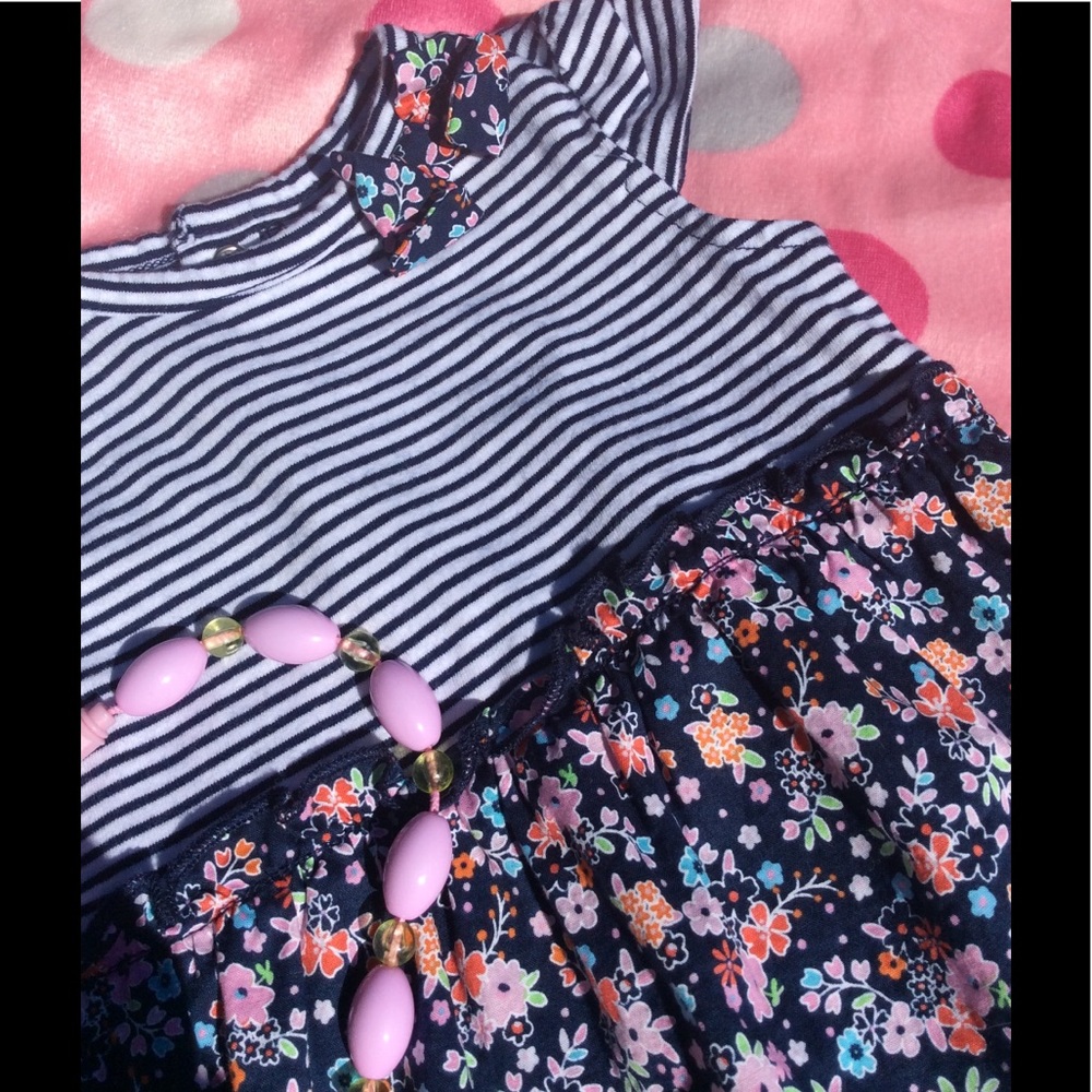 Floral and Stripes Jumper
