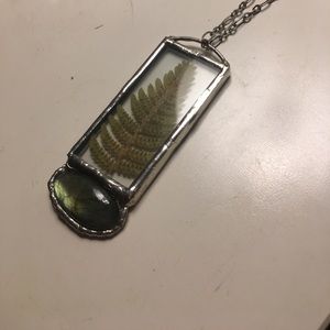 Labradorite fern necklace