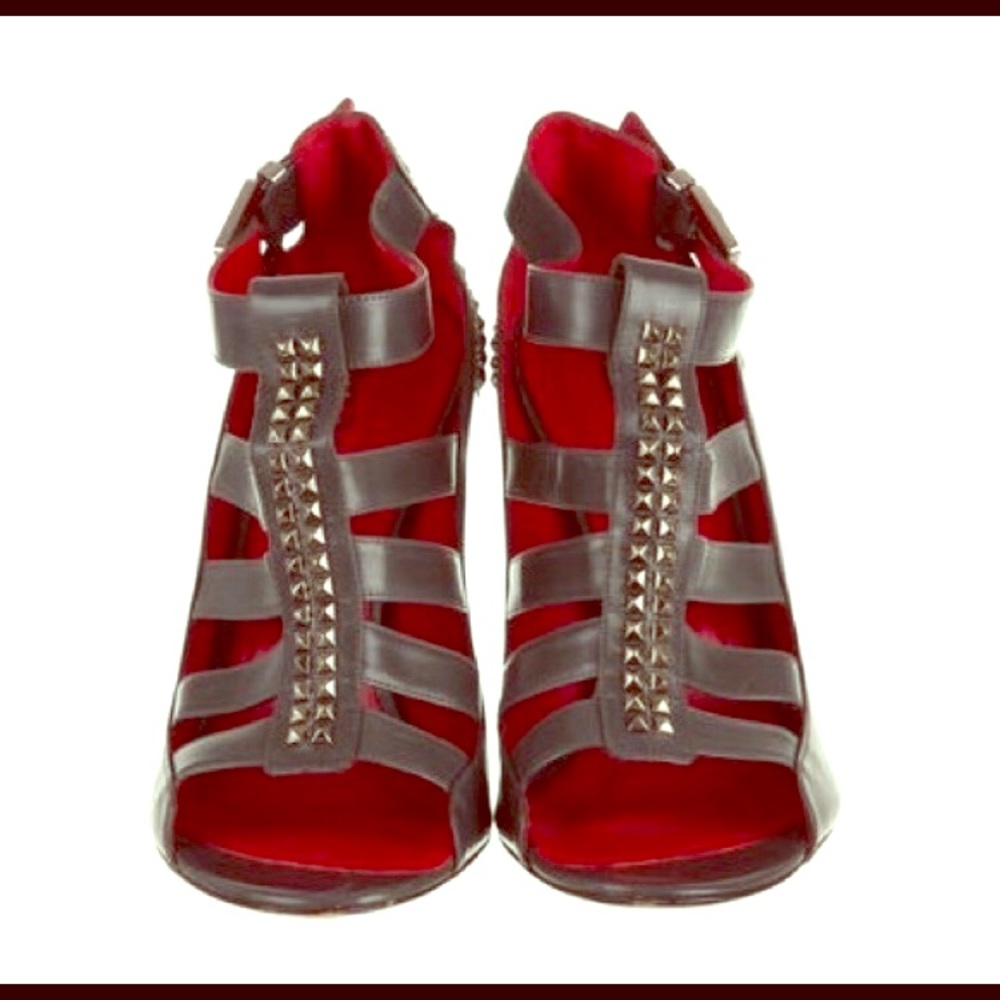 Cesare Paciotti Red Bottoms Red sole studded heels