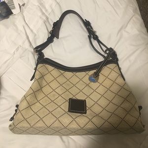 Dooney & Bourke cream and brown bag