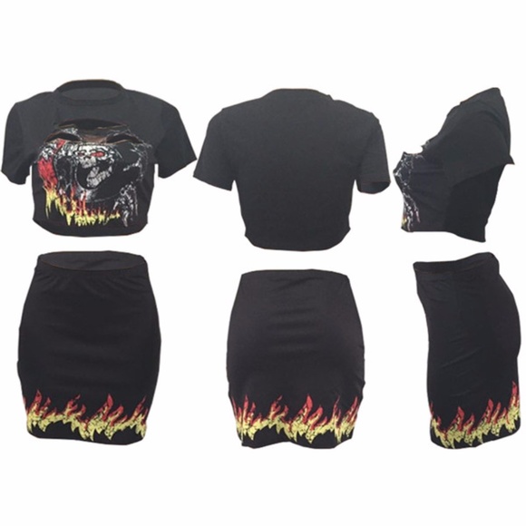 O-Neck Short Regular Step skirt short skirts - Picture 2 of 3