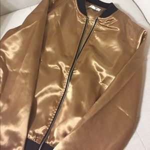 Metallic bomber jacket
