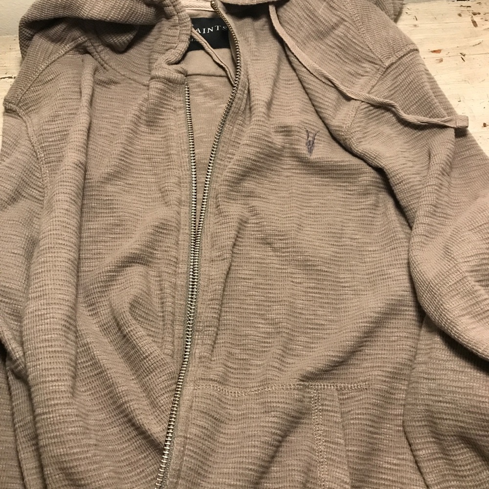 All saints hoodie with zipper