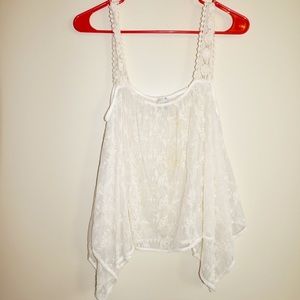 White Lacey beach top