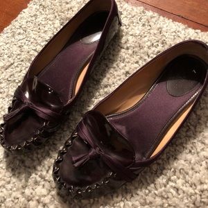 Plum Kate Spade loafers - lightly worn