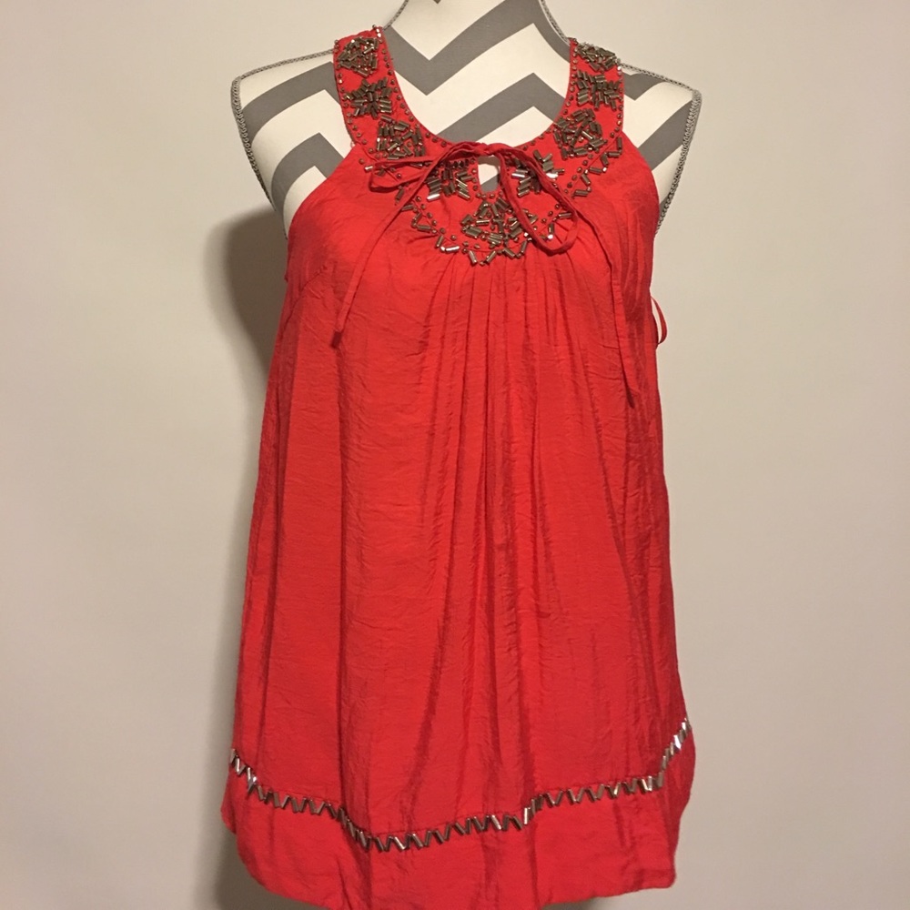 Sleeveless Beaded Top