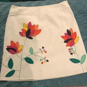 Fun Boden floral embroidered skirt