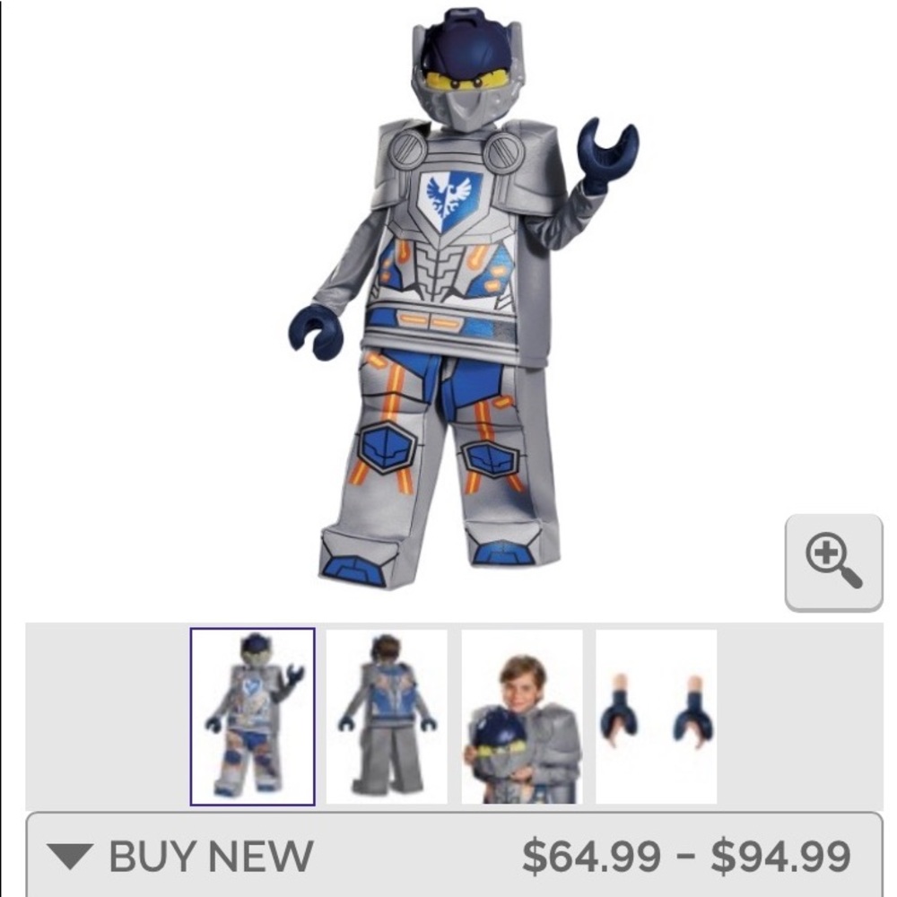 Boys lego nexo knight costume
