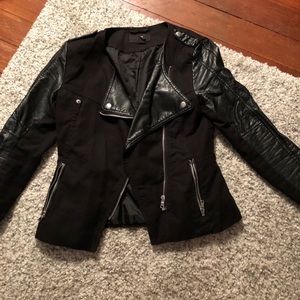 Lightly worn leather/mix material H&M jacket