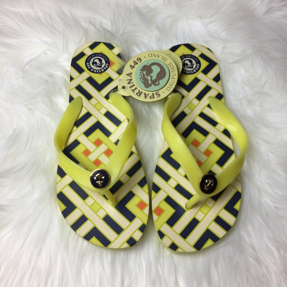Spartina 449 Harbor Light Nautical Flip Flops S 8