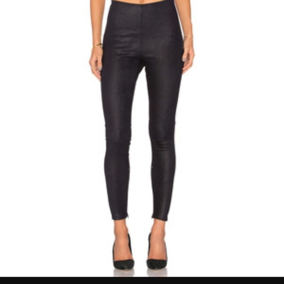 Black suede leggings - Picture 3 of 4