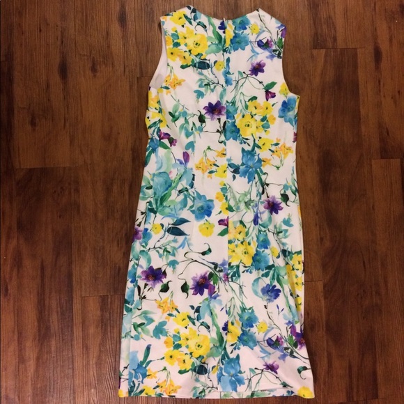 Treu Floral Shift Dress with Back Slit - Picture 2 of 5