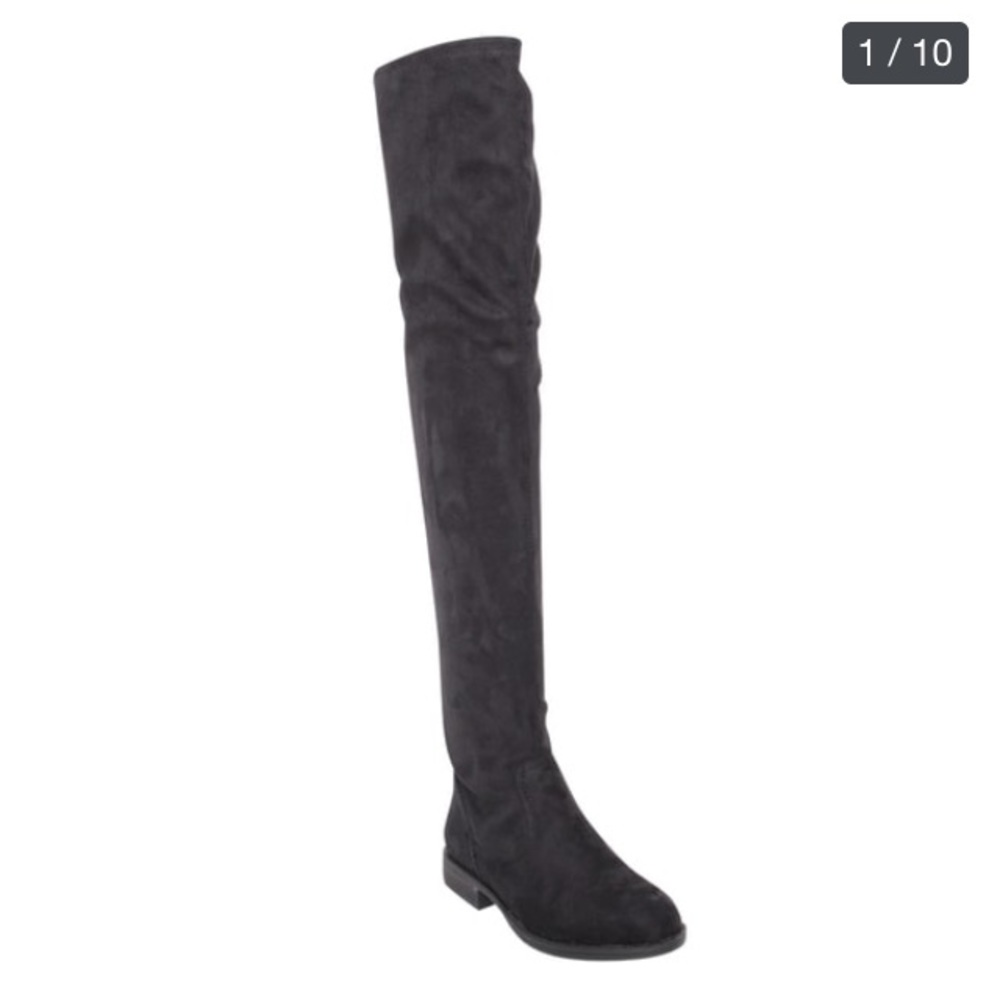 Faux suede sz 8 over the knee boots w/ side zipper