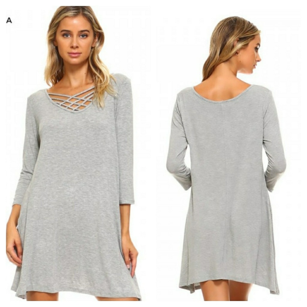 Swing Dress w/3/4 sleeves NWT - Picture 1 of 4