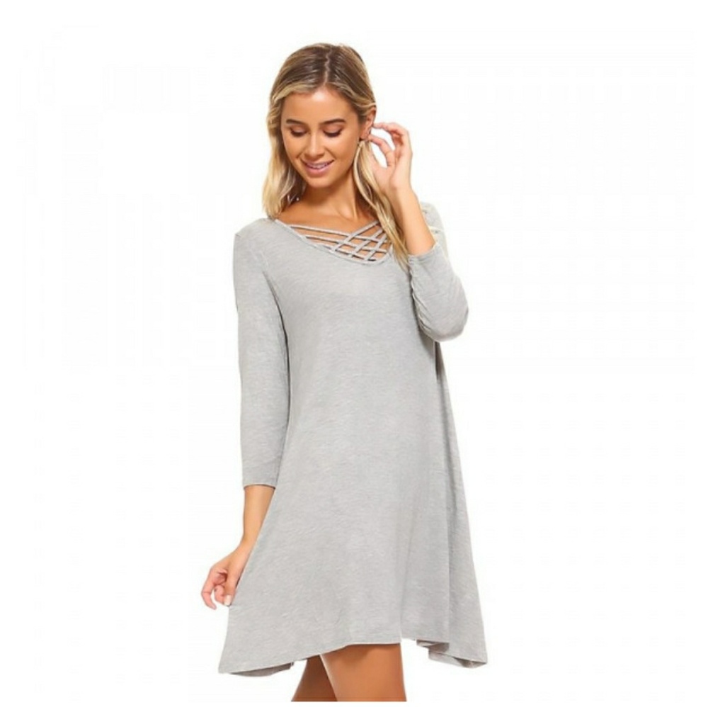 Swing Dress w/3/4 sleeves NWT - Picture 2 of 4