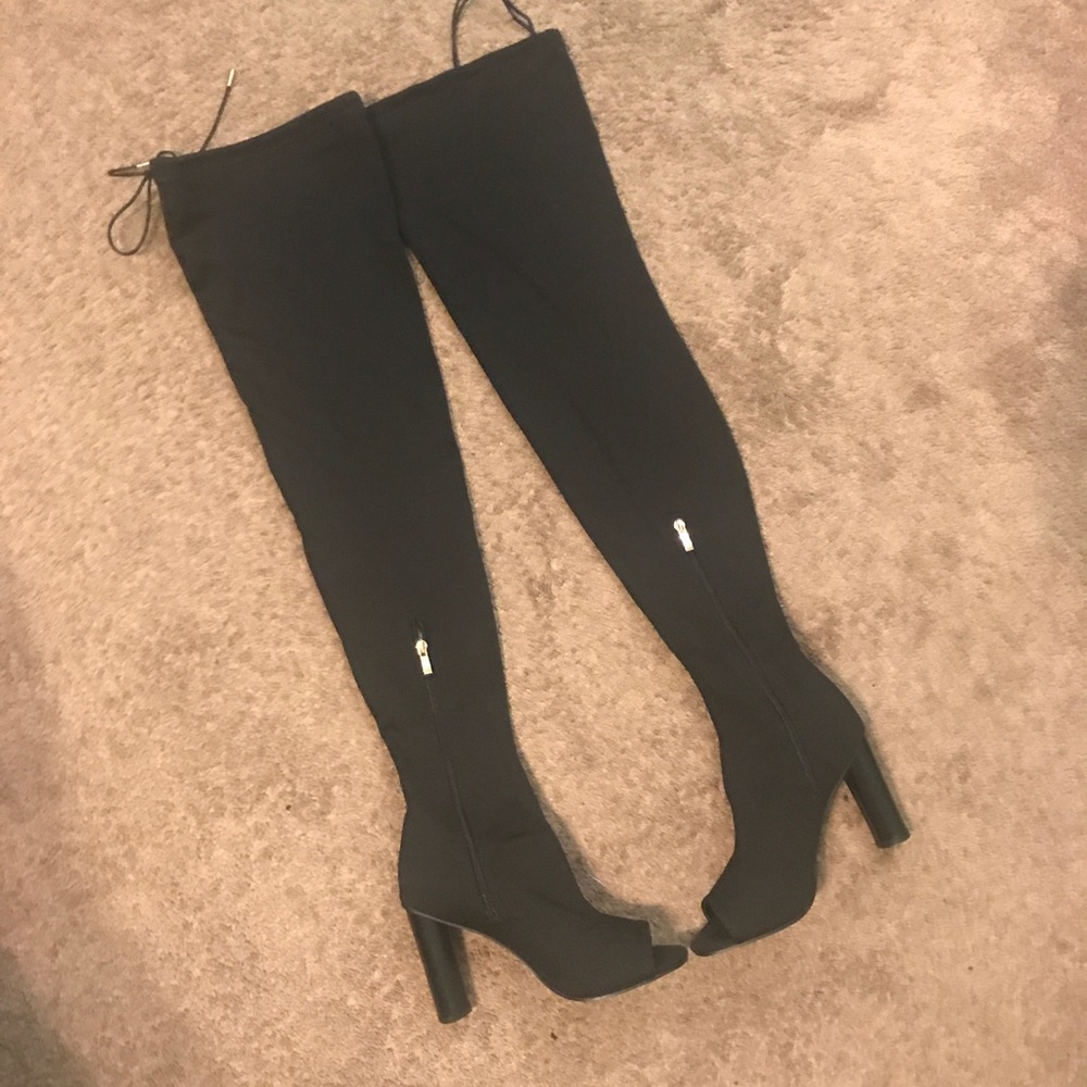 Black thigh high Egoofficial Heel Boots