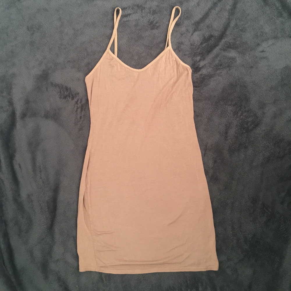 Boohoo Nude Jersey Mini Dress