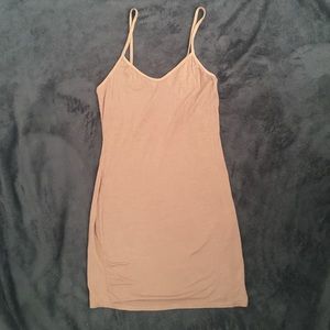 Boohoo Nude Jersey Mini Dress