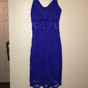 Sexy blue mini dress