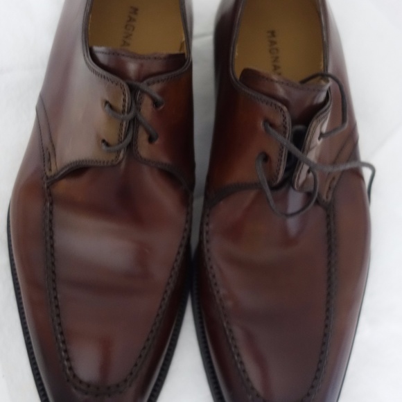 Magnanni Burnished Cognac Leather Laced Shoes Men main image 6