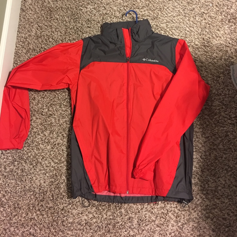 Columbia red Rain Coat