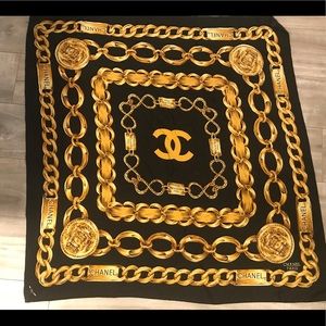 Chanel satin scarf