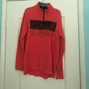 PINK half zip up sweatshirt