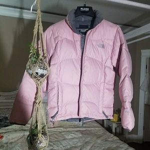 Light Pink NorthFace puff coat