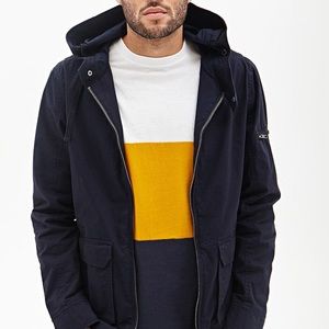 Forever 21 Hooded Cargo Jacket