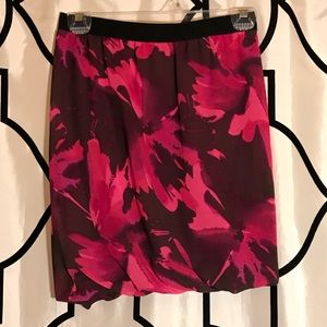 Ann Taylor Loft Pink & Black Mini Skirt