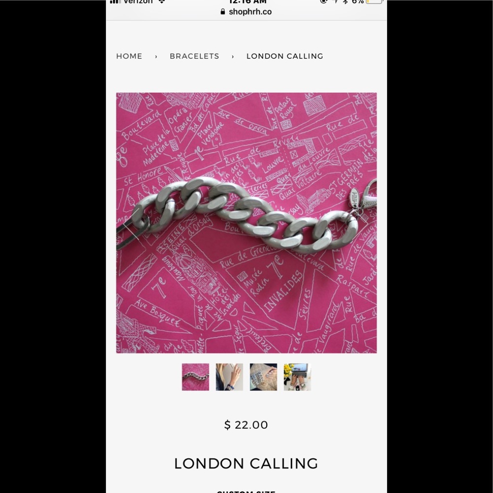Hrh collection London calling bracelet