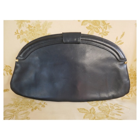 Vintage Bags - Navy Blue Vintage Leather Clutch Vintage Bags - Navy Blue Vintage Leather Clutch