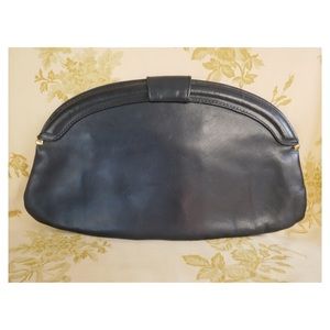Vintage Bags - Navy Blue Vintage Leather Clutch Vintage Bags - Navy Blue Vintage Leather Clutch