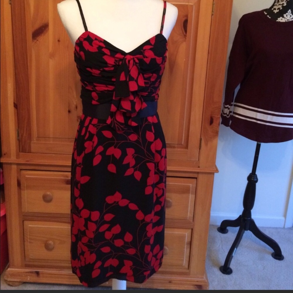 Tory Burch Red and Black Floral dress